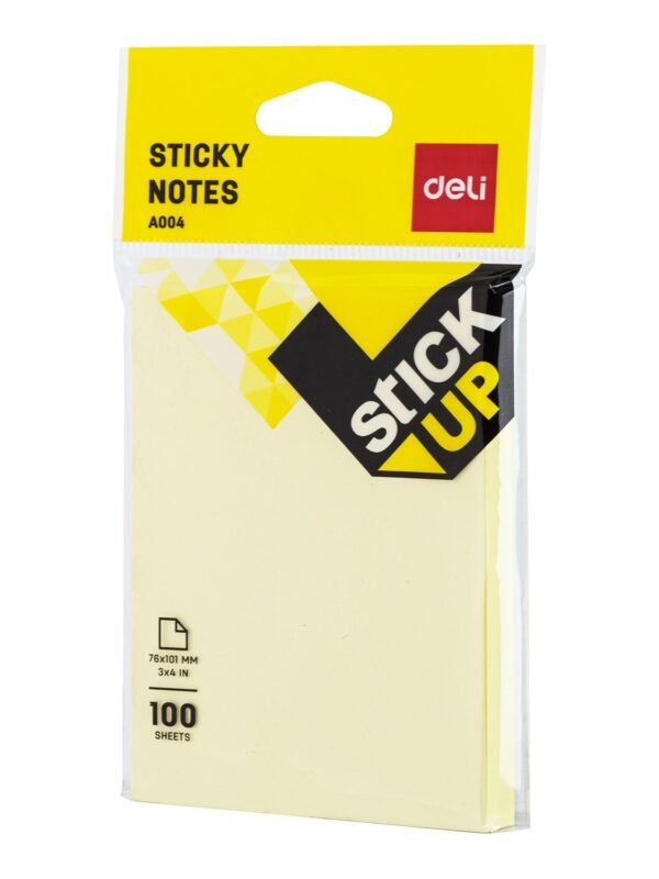 EA00452 (2) ديلي ملاحظات لاصقة - قياس 101*76 مم - 100 صفحات - أصفر - EA00452