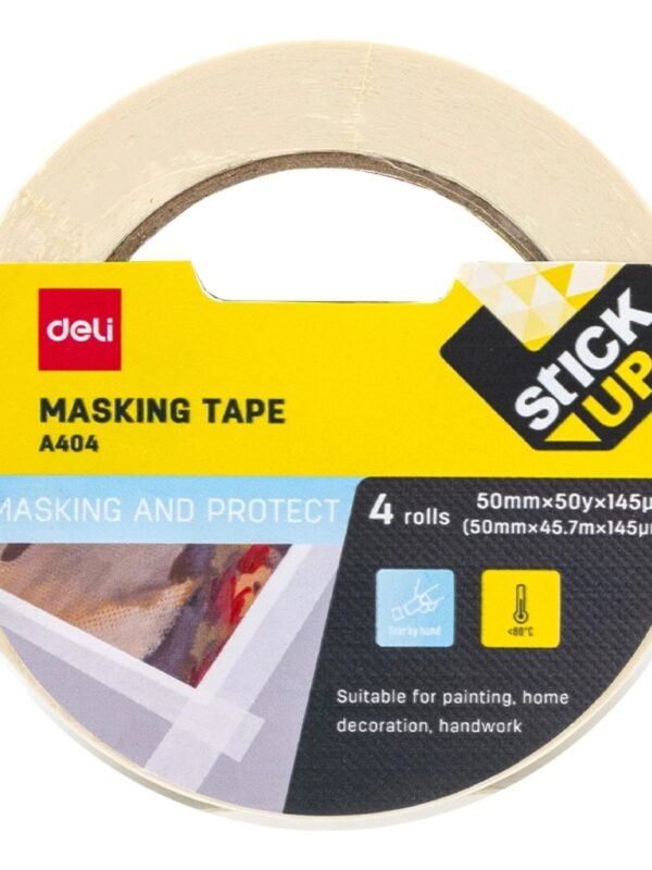 EA404 (2) ديلي بكرة شريط لاصق 50 يارد - ورق - عرض 50 مم - أبيض - EA404