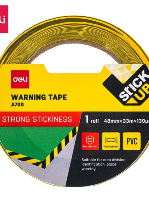 EA700 (5) ديلي بكرة شريط لاصق 33 متر - تحذير - عرض 48 مم - أصفر&أسود - EA700