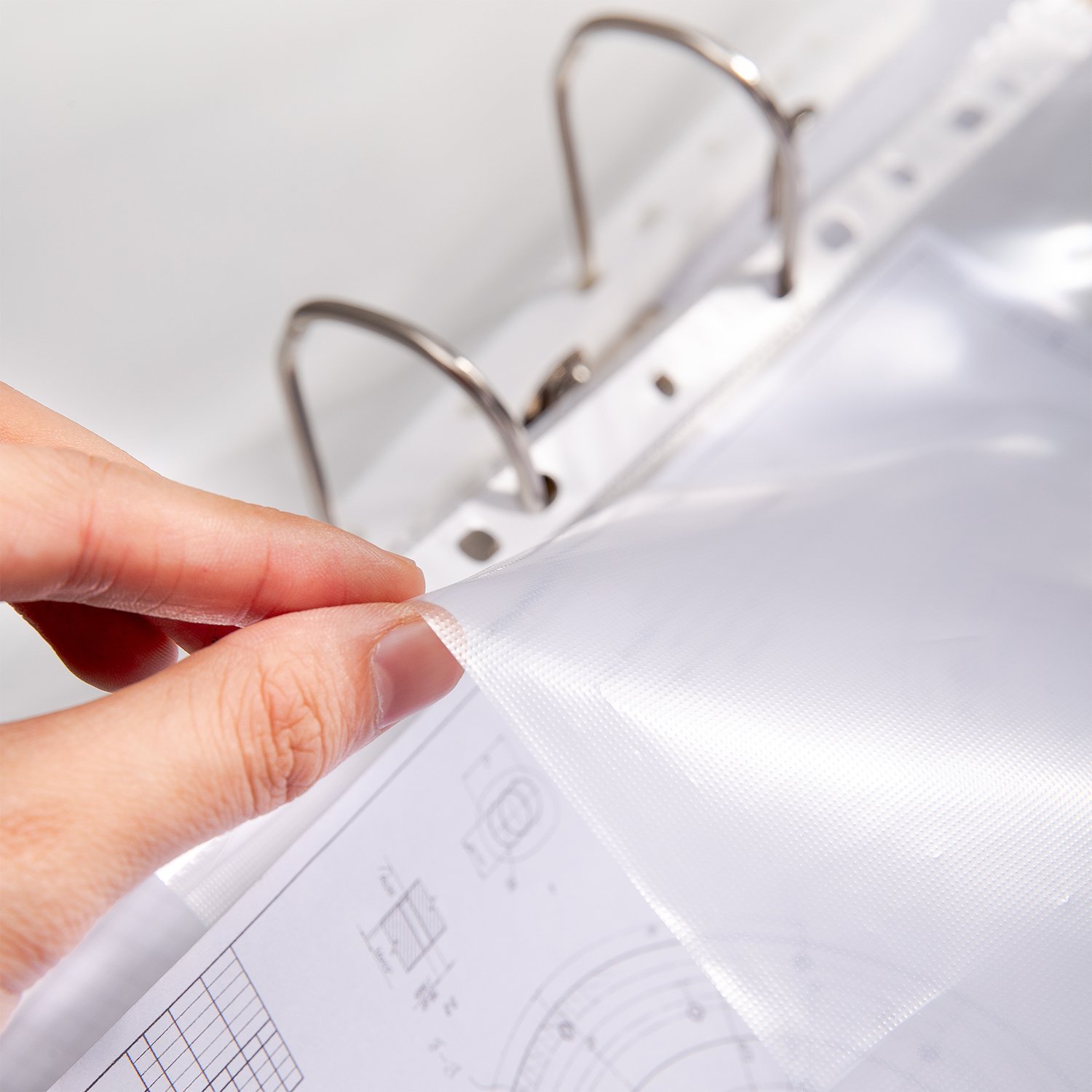 EF20102 (3) ديلي مصنف مثقب - قياس A4 - سماكة μm40 - شفاف - EF20102