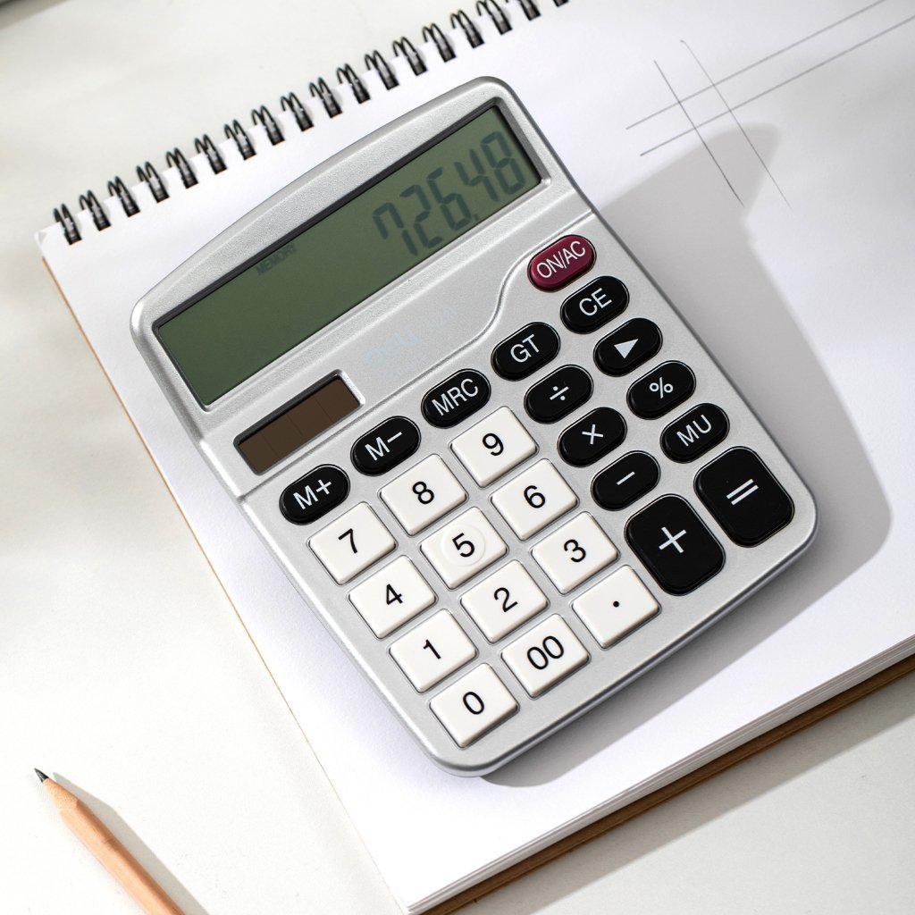 EM221 l (2) ديلي ألة حاسبة مكتبية - بدن بلاستيك - 12 خانة - سماوي - فضي - أخضر - EM221