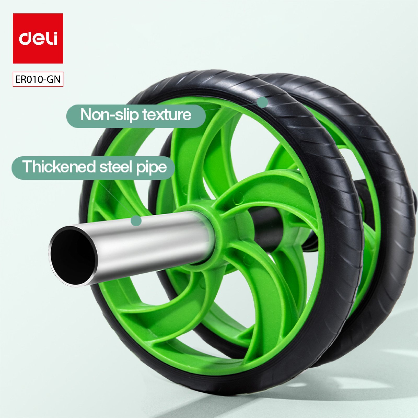 ديلي عجلة تمارين البطن - أداة لفقدان الوزن - 32*14.5*14.5 - أسود - ER010-GN