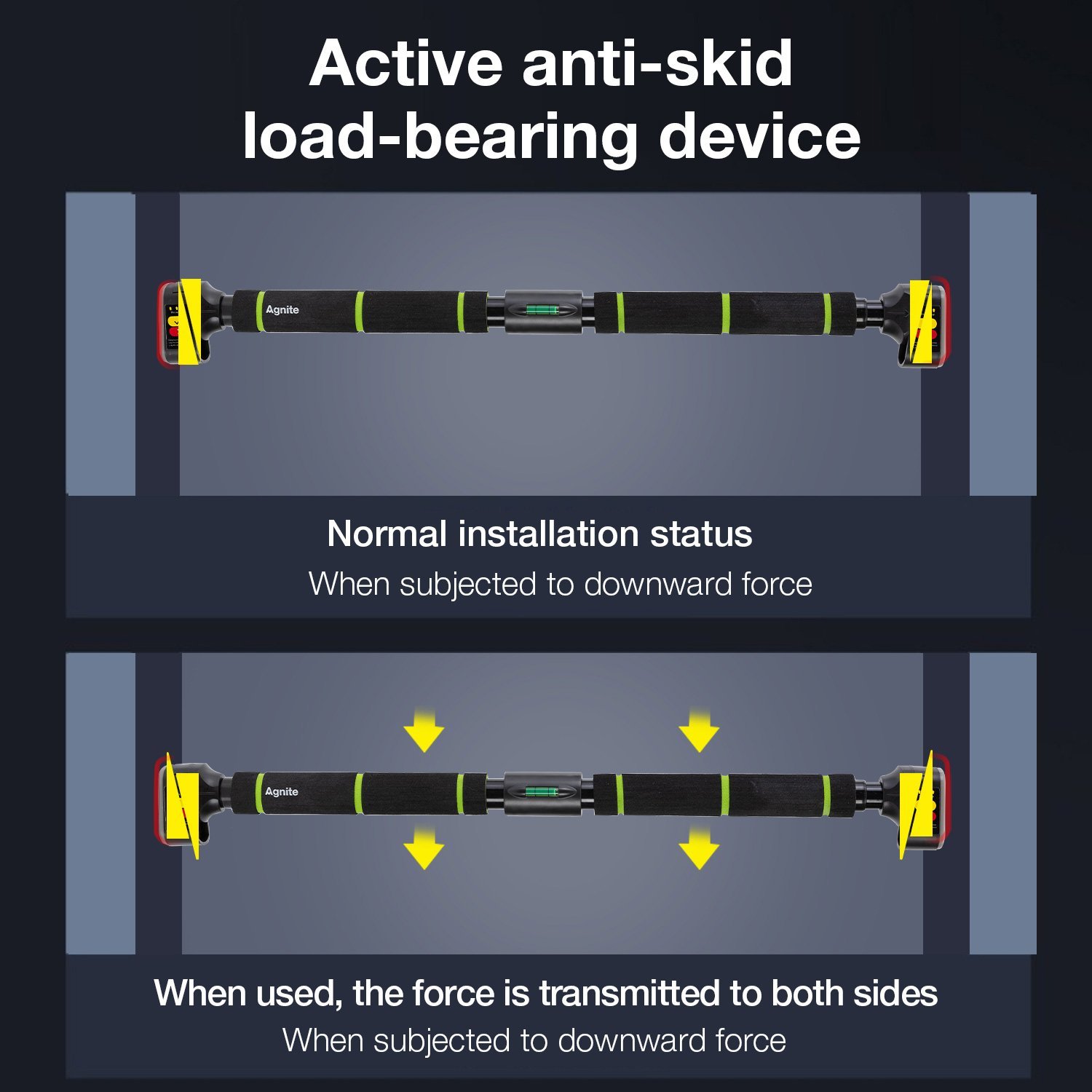 ديلي عصا جداريه لتمرين الثابت - طول قابل للتعديل 70-110 سم - أخضر - ER062-GN