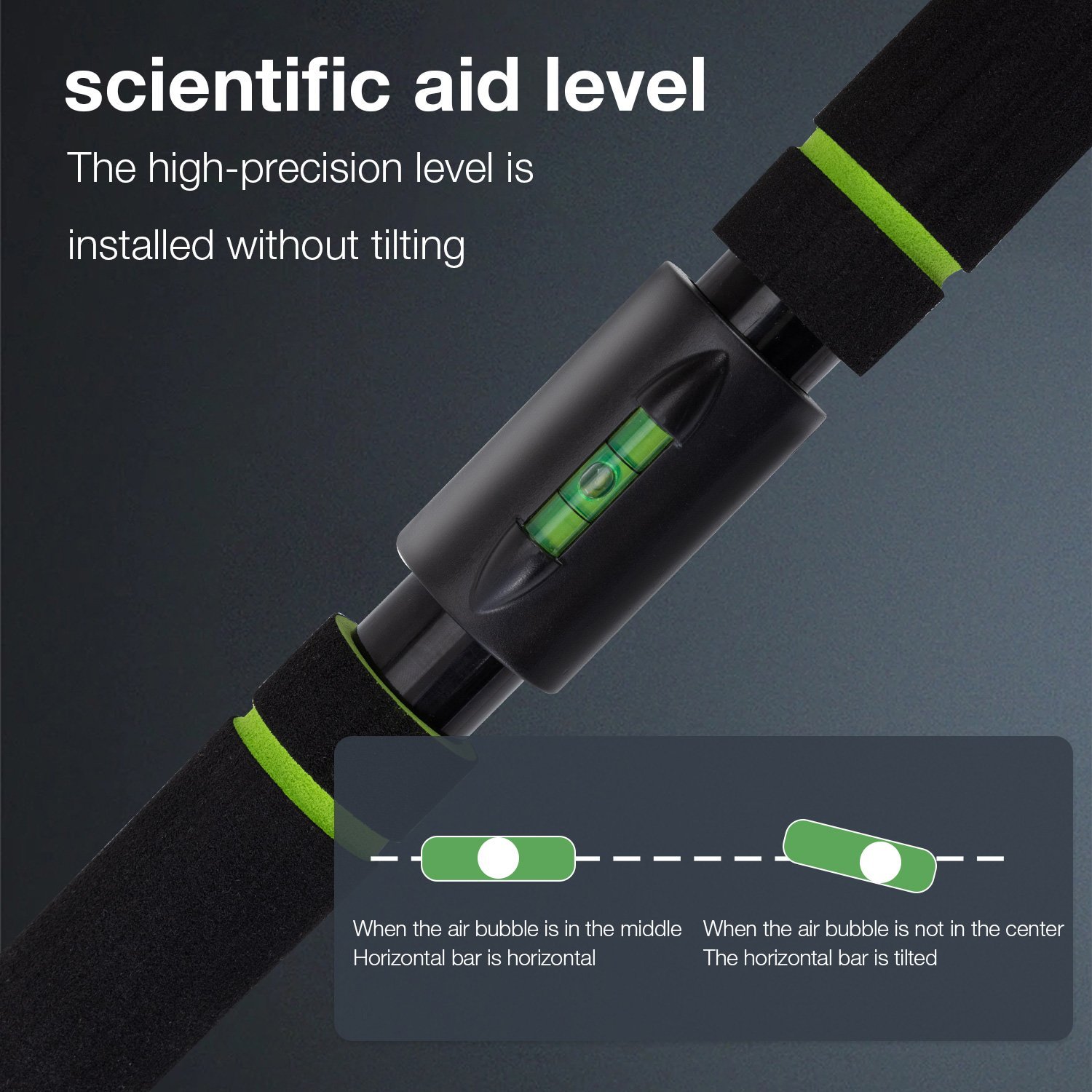 ديلي عصا جداريه لتمرين الثابت - طول قابل للتعديل 70-110 سم - أخضر - ER062-GN