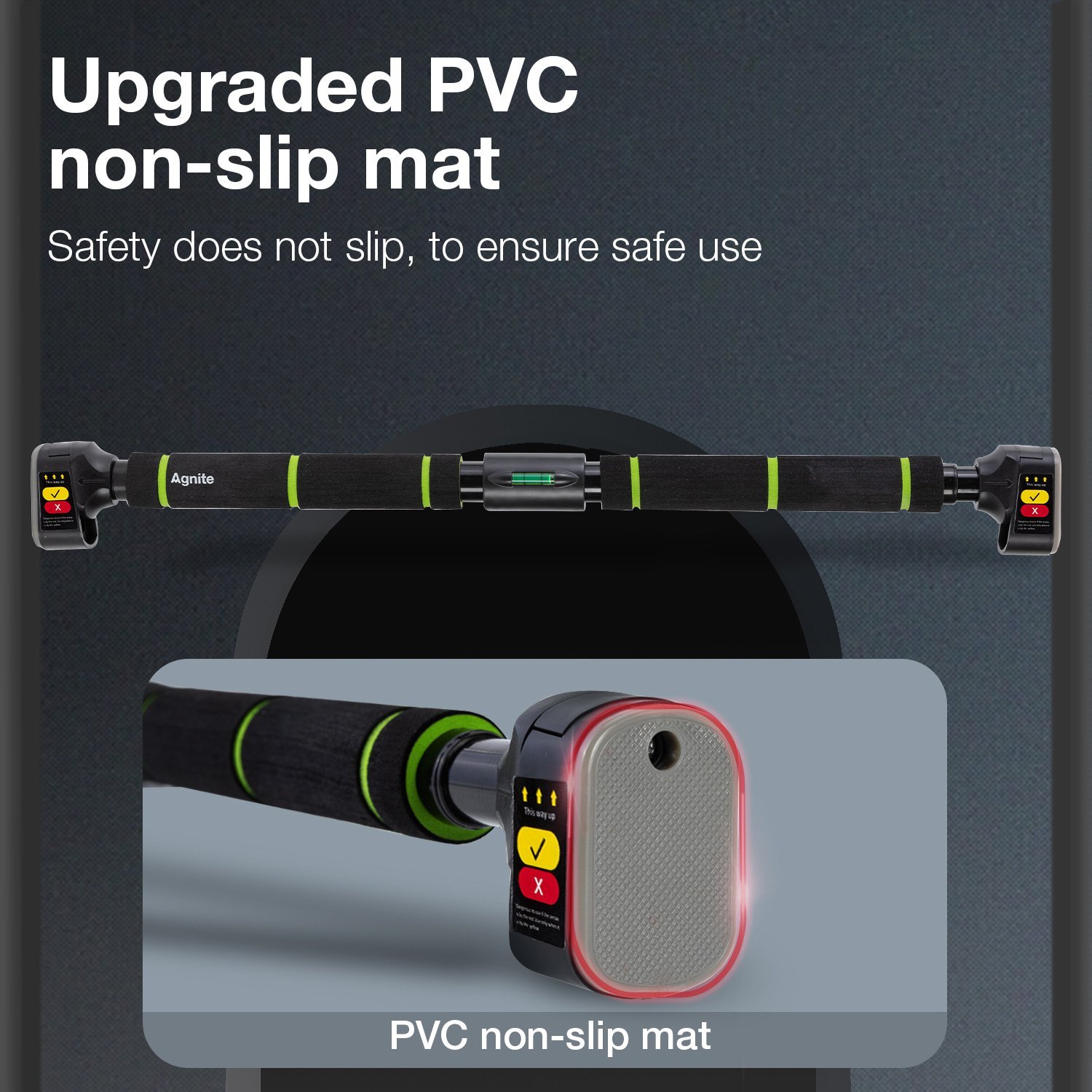 ديلي عصا جداريه لتمرين الثابت - طول قابل للتعديل 70-110 سم - أخضر - ER062-GN