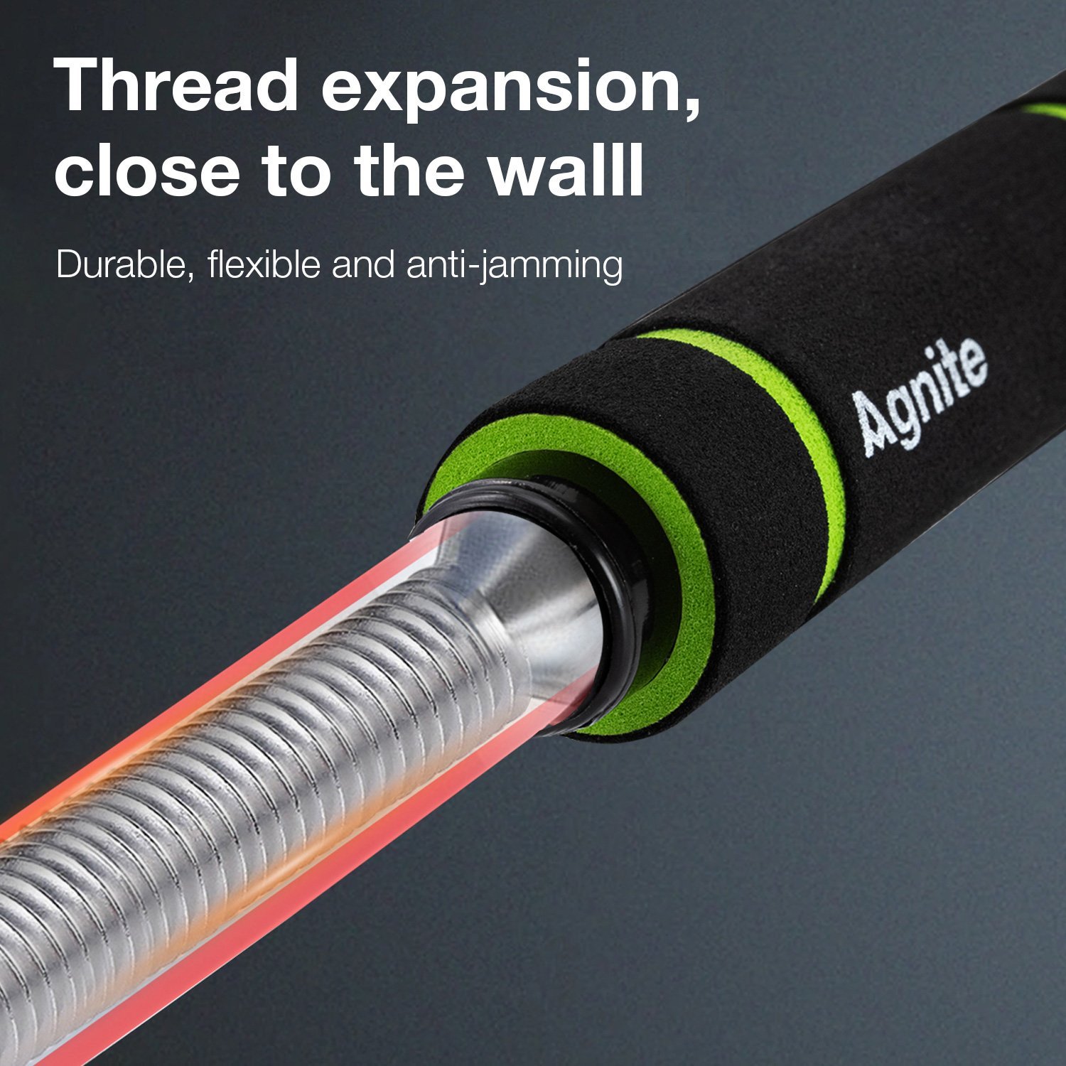 ديلي عصا جداريه لتمرين الثابت - طول قابل للتعديل 70-110 سم - أخضر - ER062-GN