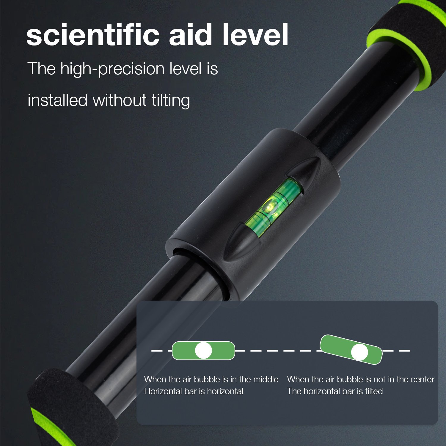 ديلي عصا جداريه لتمرين الثابت - طول قابل للتعديل 90-140 سم - أخضر - ER063-GN