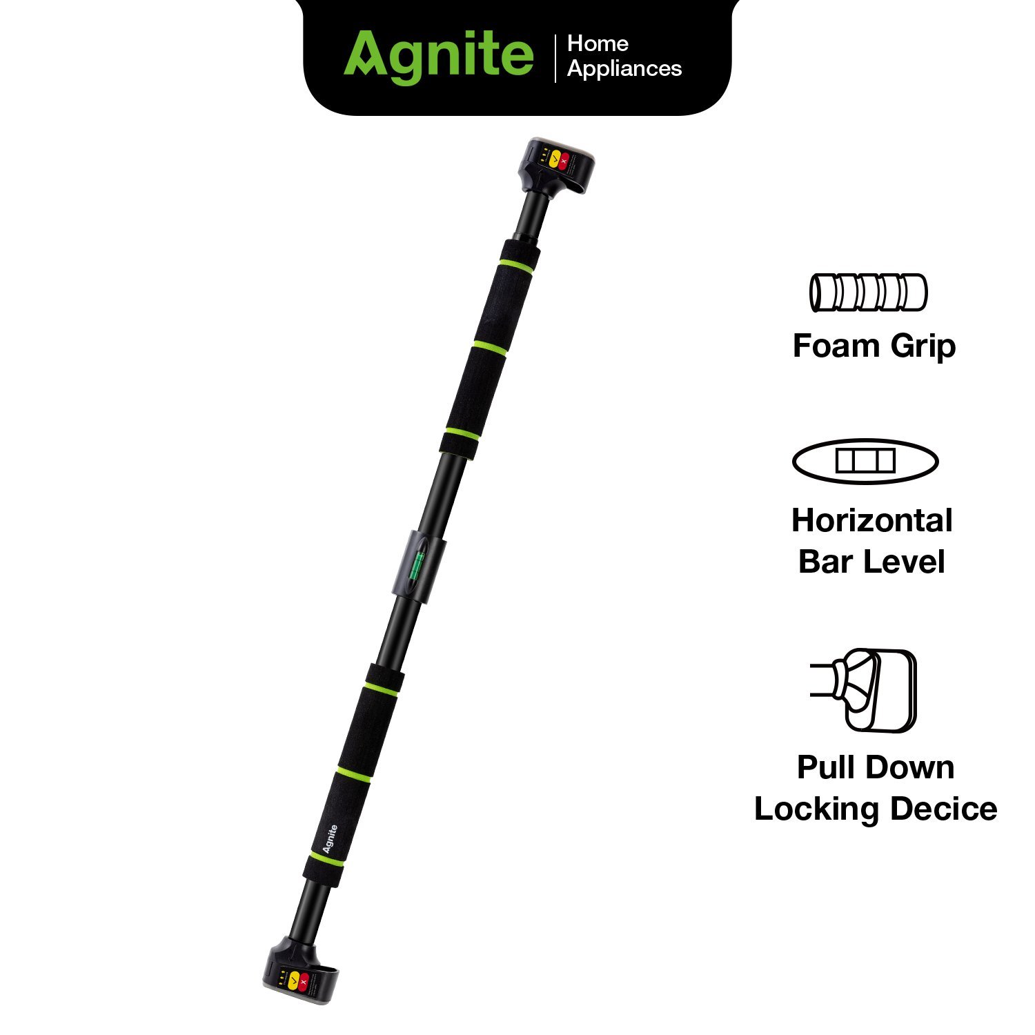 ديلي عصا جداريه لتمرين الثابت - طول قابل للتعديل 90-140 سم - أخضر - ER063-GN