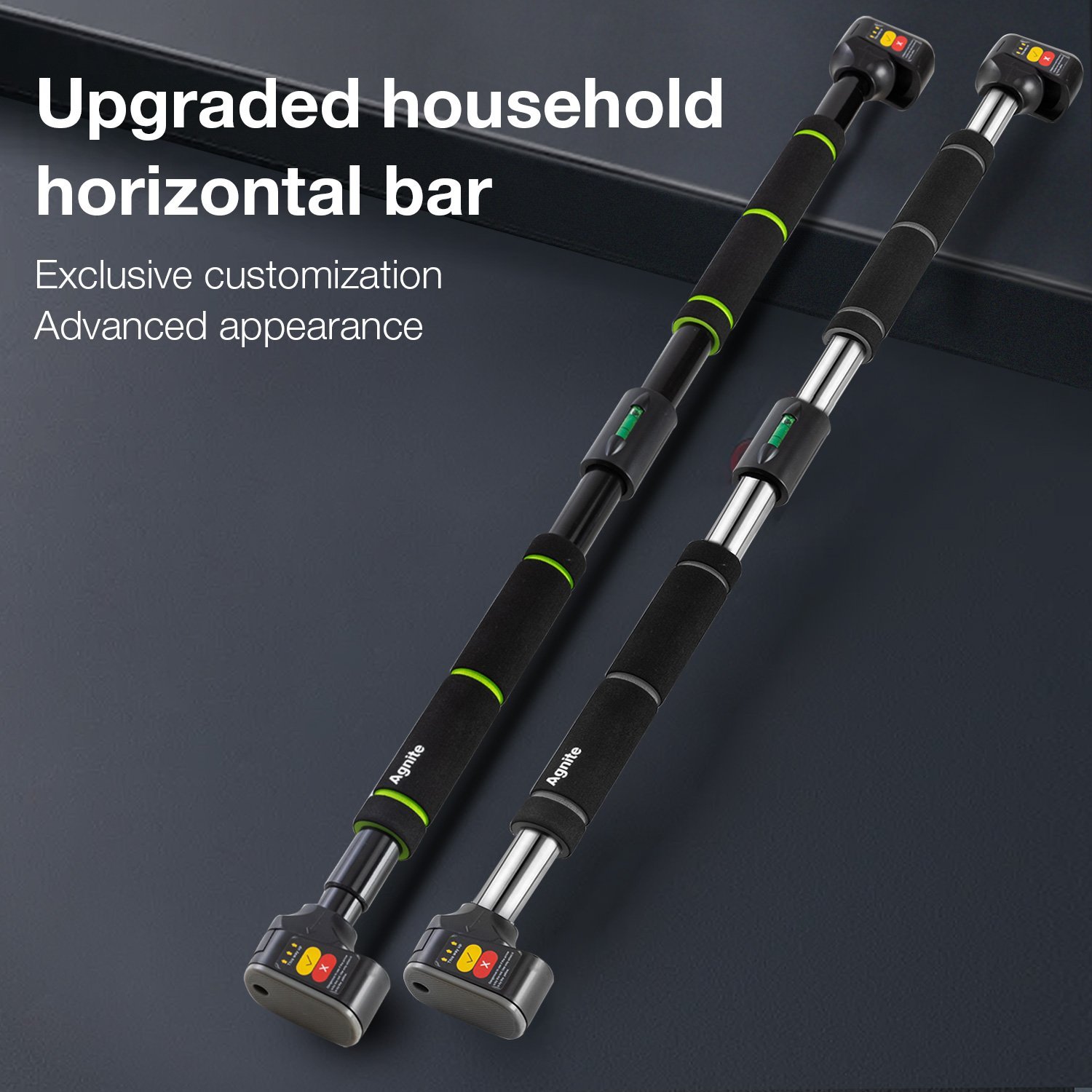 ديلي عصا جداريه لتمرين الثابت - طول قابل للتعديل 90-140 سم - أخضر - ER063-GN