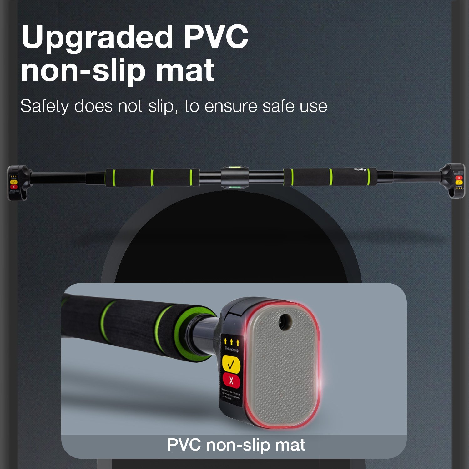 ديلي عصا جداريه لتمرين الثابت - طول قابل للتعديل 90-140 سم - أخضر - ER063-GN