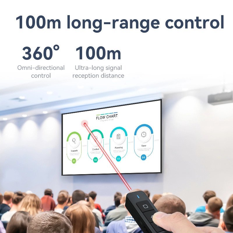 ديلي مؤشر ليزر - مسافة تحكم حتى 100 متر - ليزر أحمر - بدن أسود - ES001