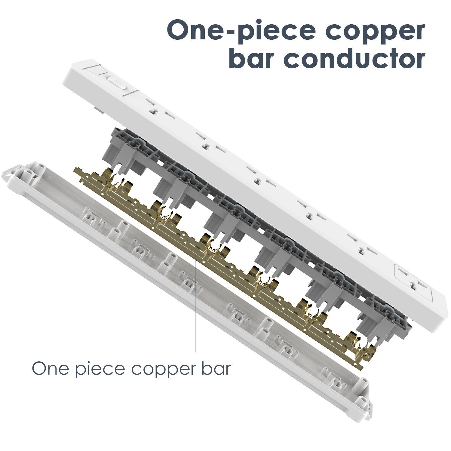 ديلي مسطرة كهرباء - 6 مأخذ - Tayp G (UK) - طول الكبل 5 متر - أبيض - ET406