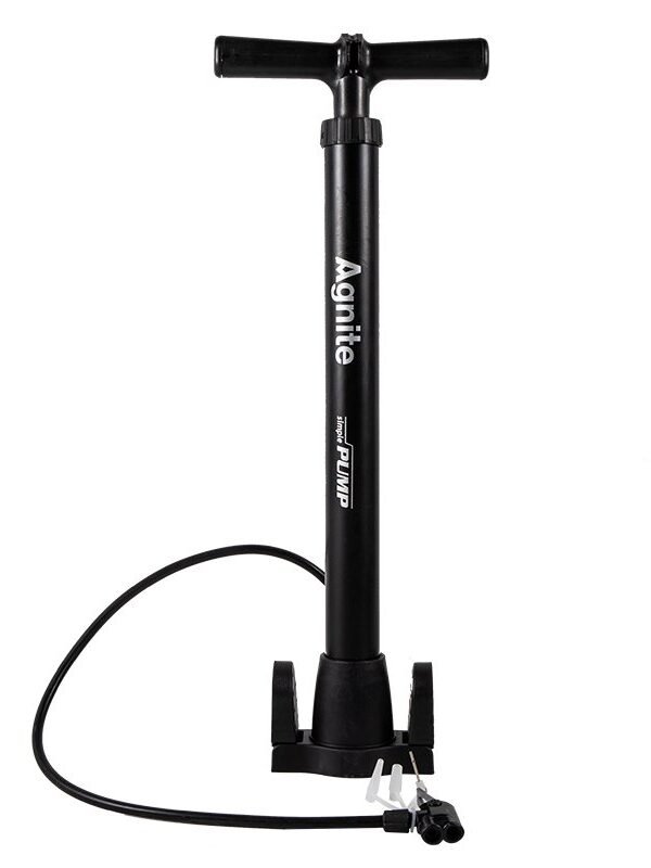 ديلي منفاخ هواء يدوي محمول - 60 سم - مع قاعدتين - أسود - F1323