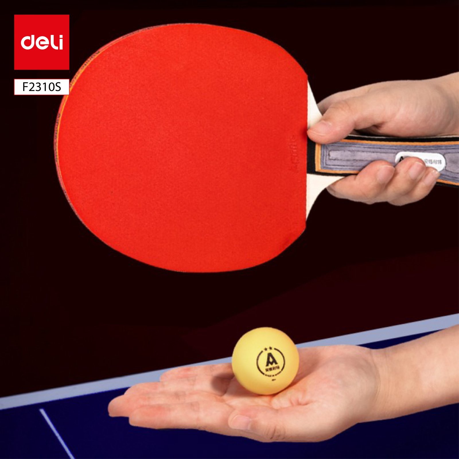 ديلي مضرب تنس الطاولة - مجموعة 2 مضرب مع ملحقات - ألوان مختلفة - F2310S