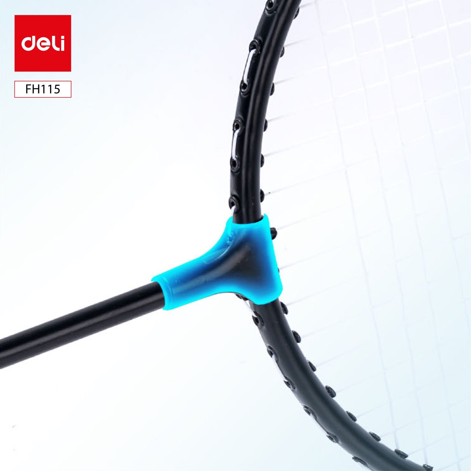 ديلي مضرب تنس الريشة - مجموعة 2 مضرب مع ملحقات - معدن - الطول: 665 مم- أسود - FH115