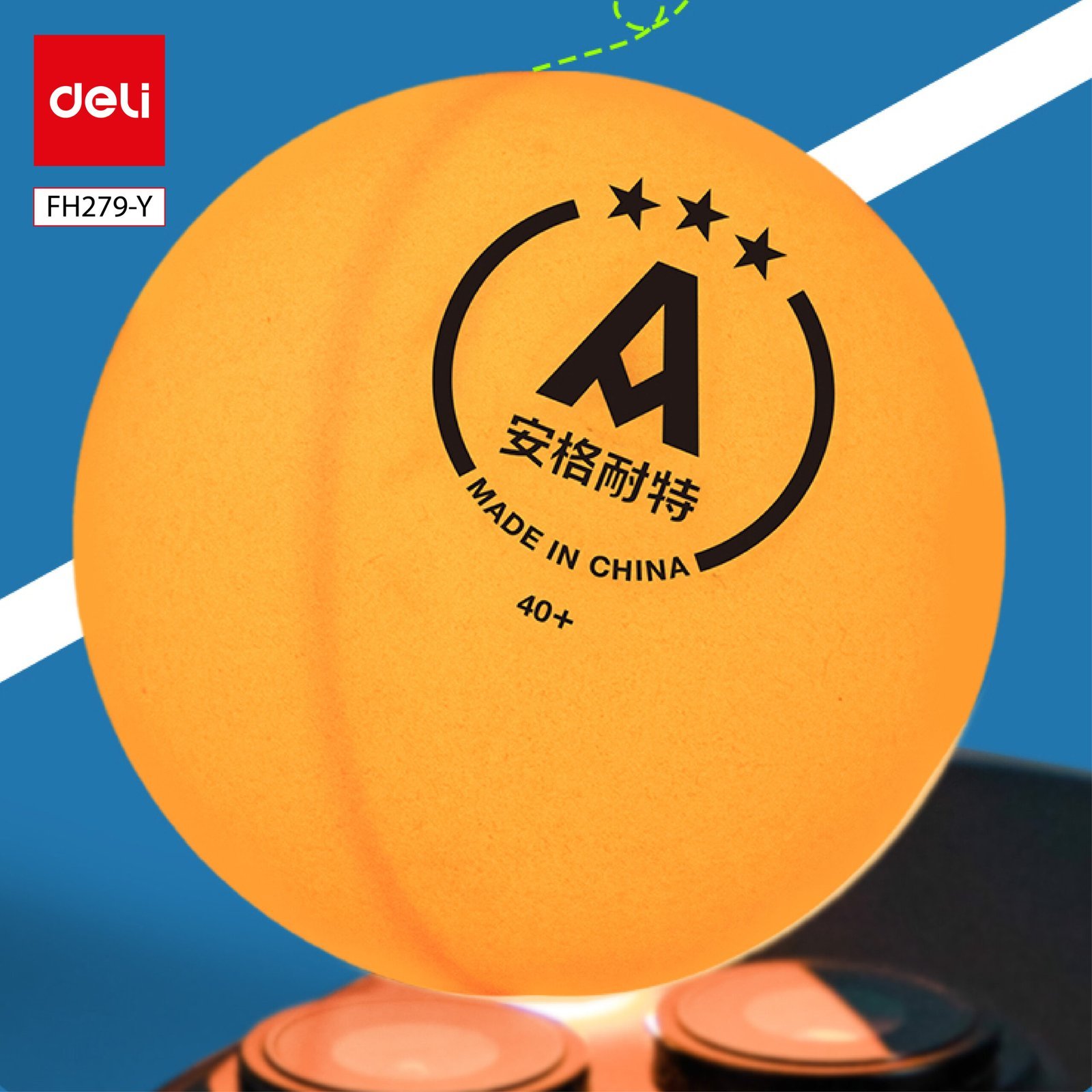 ديلي كرة تنس الطاولة - مجموعة 6 كرات - أصفر - FH279-Y