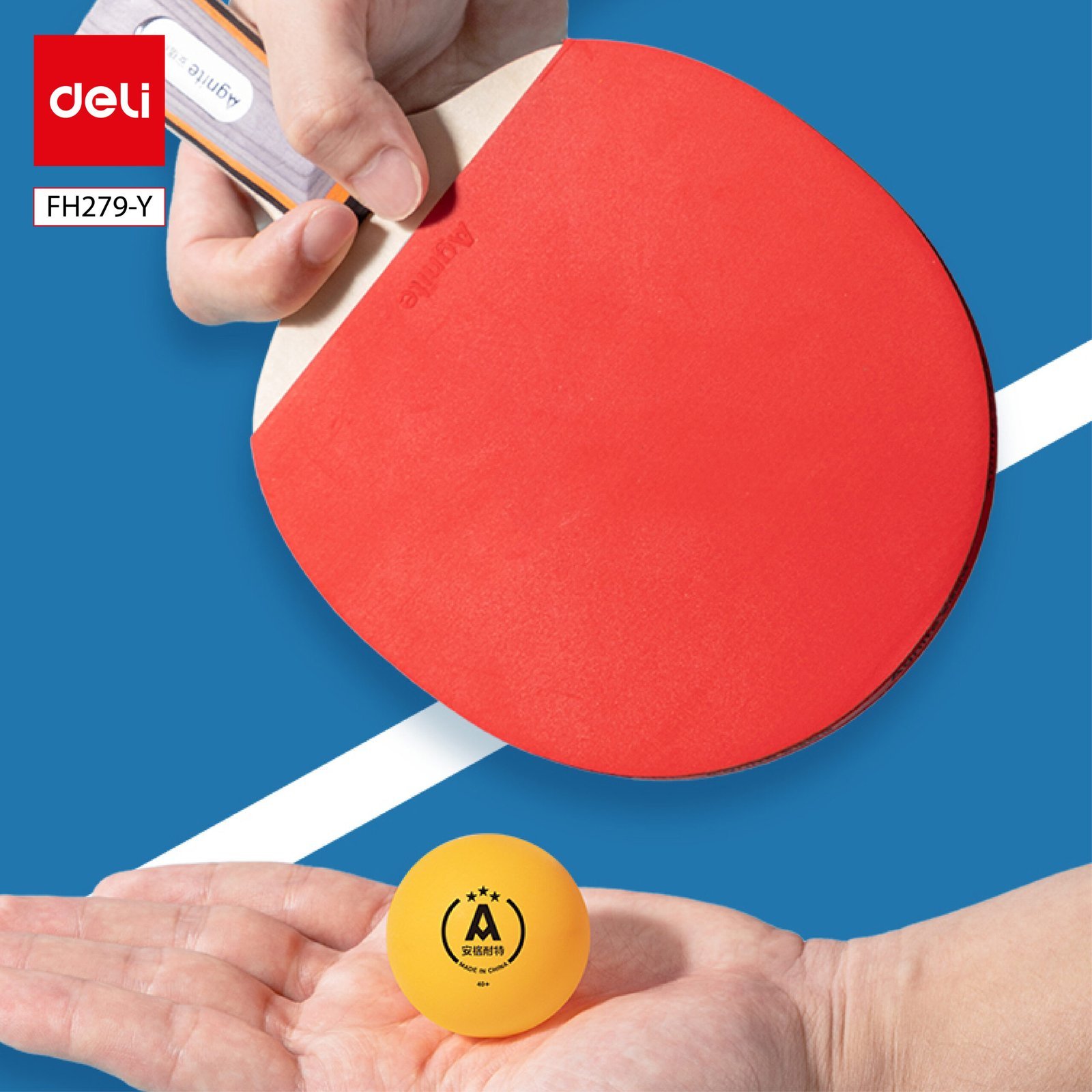 ديلي كرة تنس الطاولة - مجموعة 6 كرات - أصفر - FH279-Y