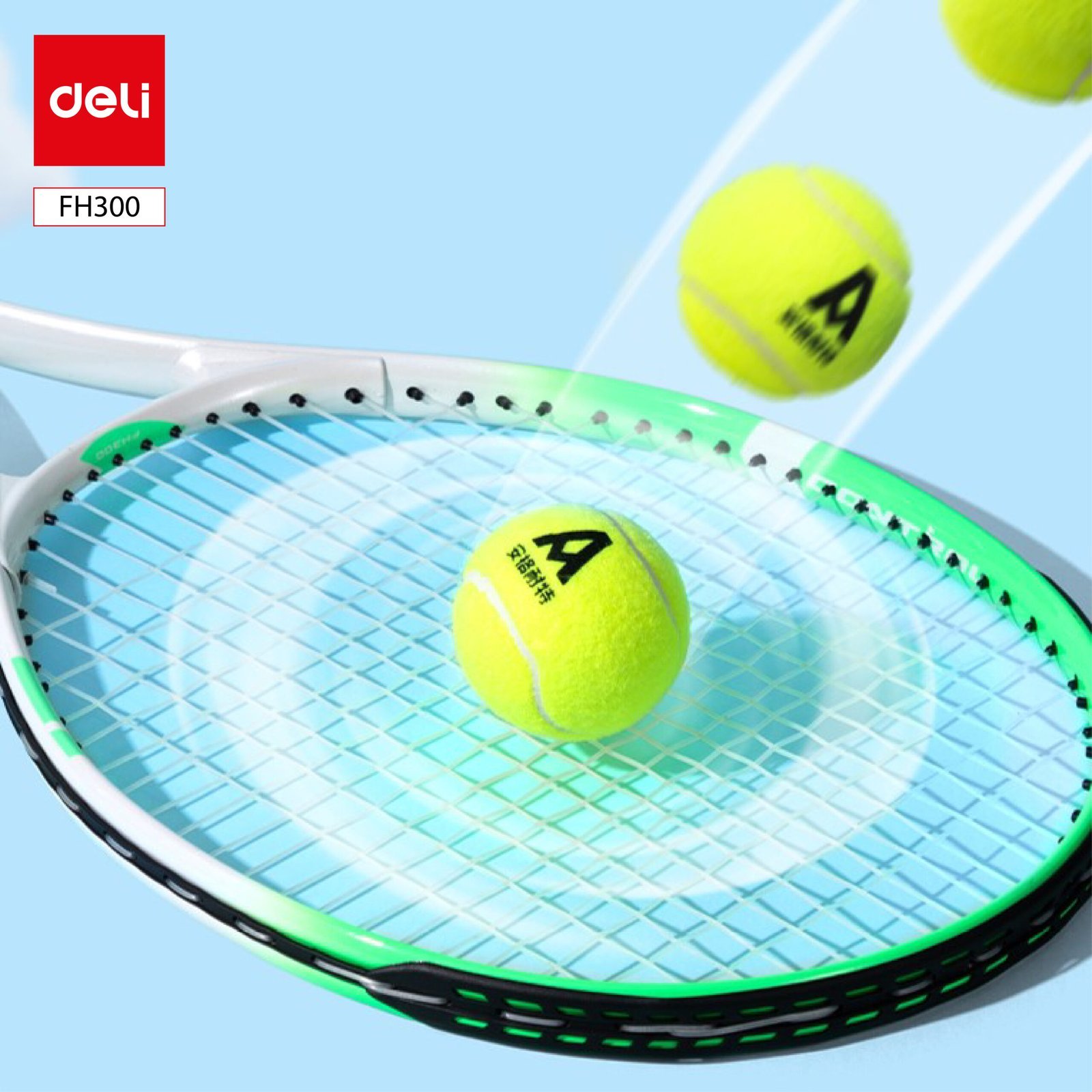ديلي مضرب تنس - مع ملحقات - ألمنيوم - ألوان مختلفة - FH300
