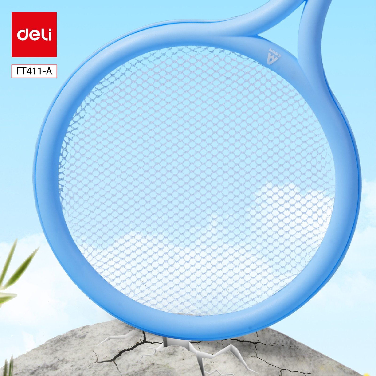 ديلي مضرب تنس الريشة للأطفال - بلاستيك - 470*240*50 مم - أزرق، زهر - FT411-A