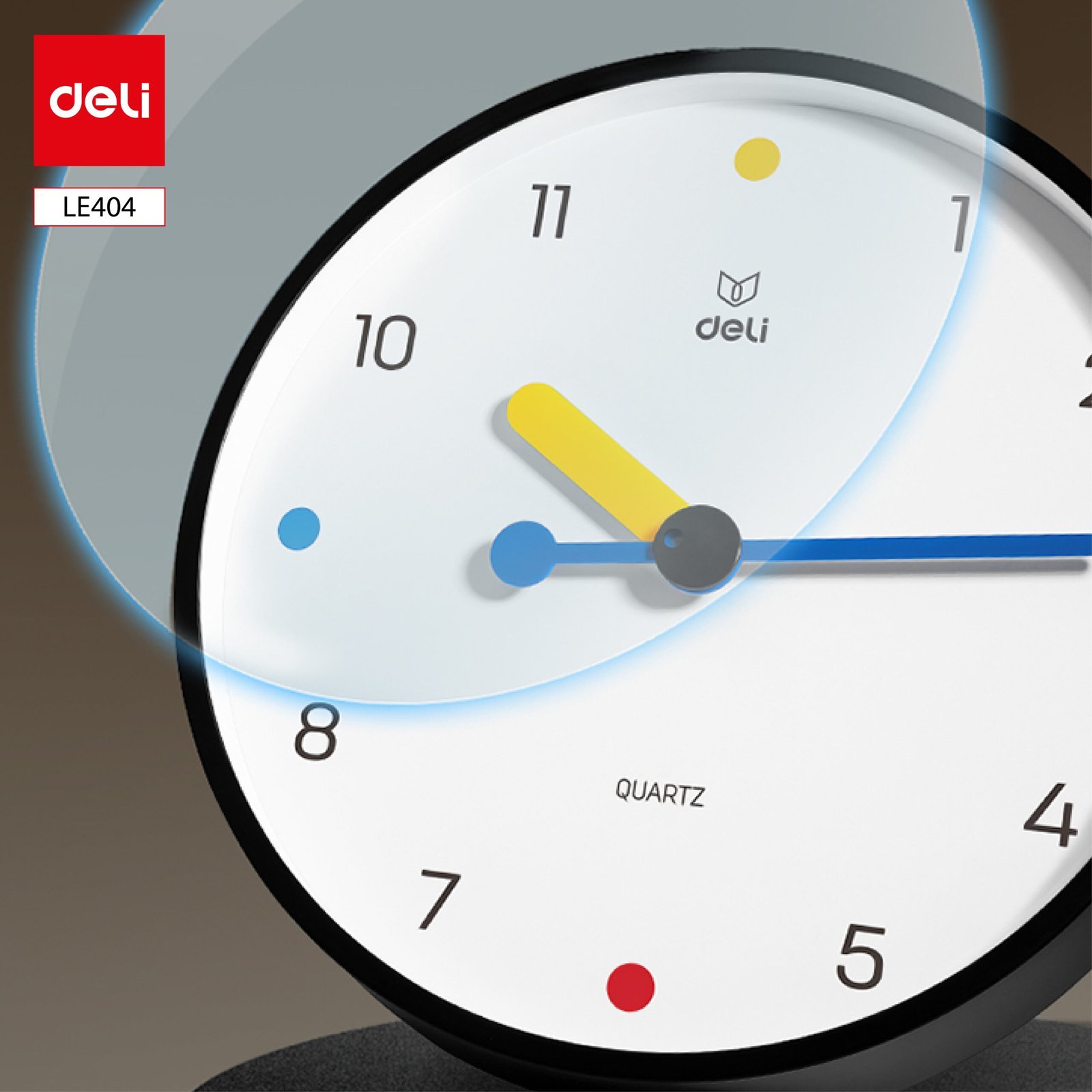 ديلي ساعة جدارية - (285x285x48) ملم - أسود - LE404