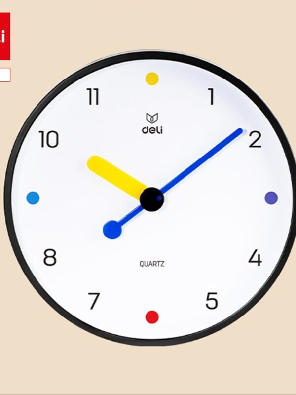 ديلي ساعة جدارية - (285x285x48) ملم - أسود - LE404