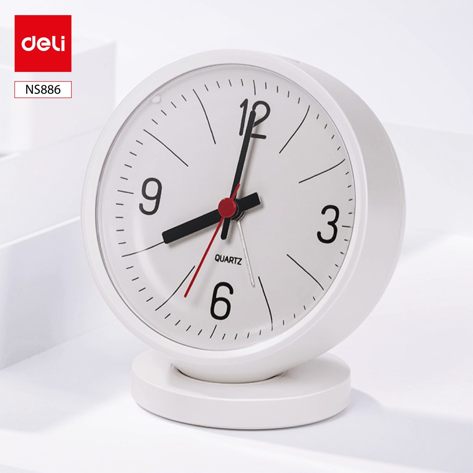 ديلي ساعة منبه - إضاءة خليفة - 96*67*112.5 مم - أبيض/ أزرق/ أخضر - NS886