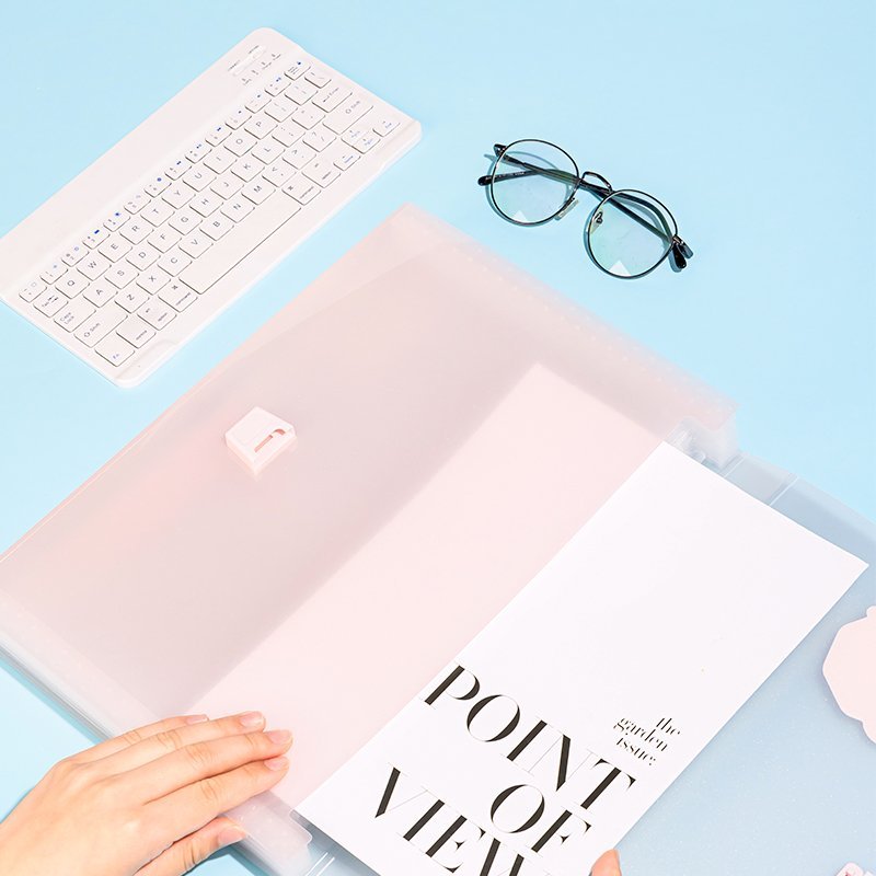 PM306 (3) ديلي مصنف حقيبة 13 قسم - قياس A4 - مع مسكة - إغلاق بقفل - (زهر/أخضر/برتقالي/أزرق) - PM306