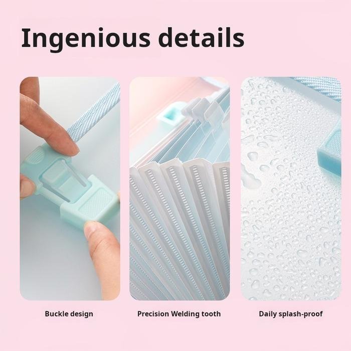 PM335 (3) ديلي مصنف حقيبة 13 قسم - قياس A4 - مع مسكة - إغلاق بقفل - ألوان مختلفة - PM335