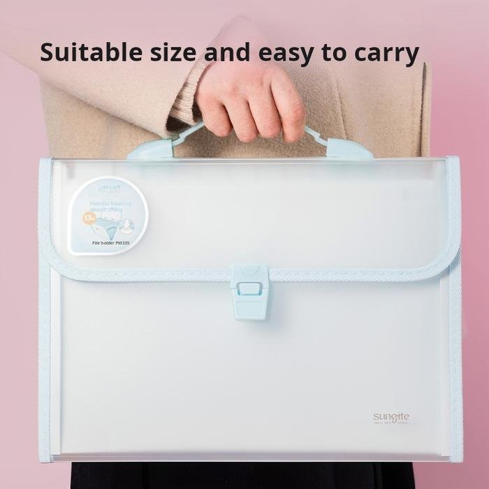 PM335 (5) ديلي مصنف حقيبة 13 قسم - قياس A4 - مع مسكة - إغلاق بقفل - ألوان مختلفة - PM335