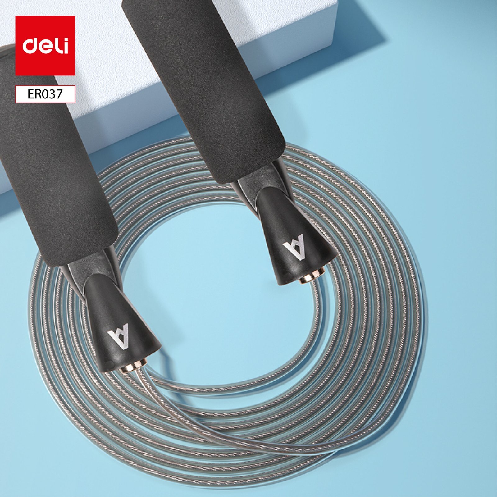 ديلي حبل قفز - سلك معدن - طول الحبل 3 متر - أسود - ER037