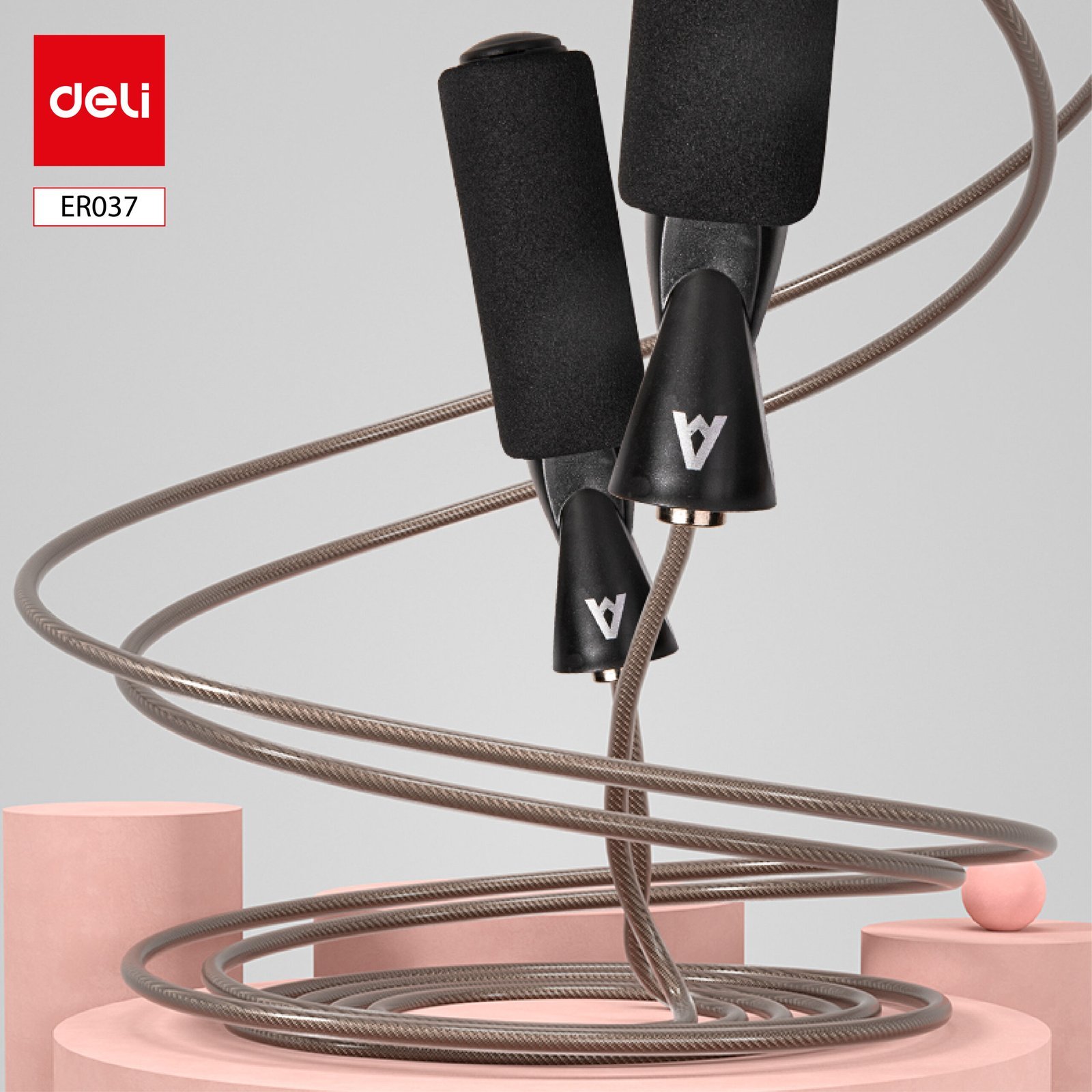 ديلي حبل قفز - سلك معدن - طول الحبل 3 متر - أسود - ER037