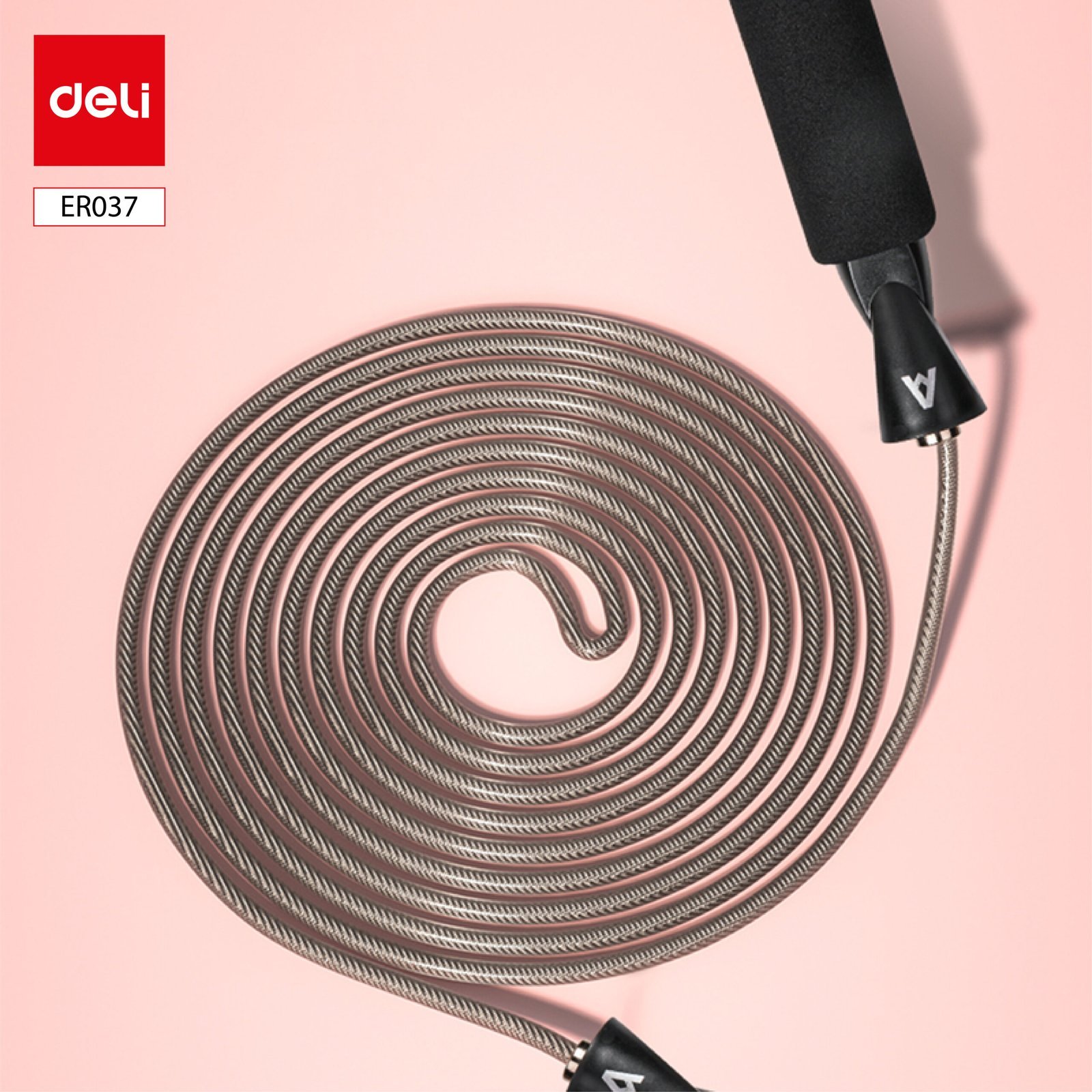 ديلي حبل قفز - سلك معدن - طول الحبل 3 متر - أسود - ER037