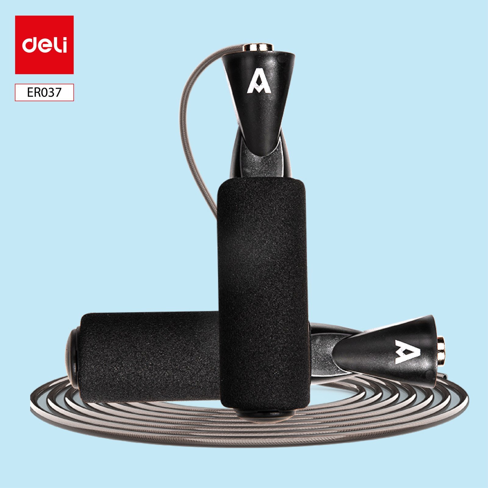 ديلي حبل قفز - سلك معدن - طول الحبل 3 متر - أسود - ER037