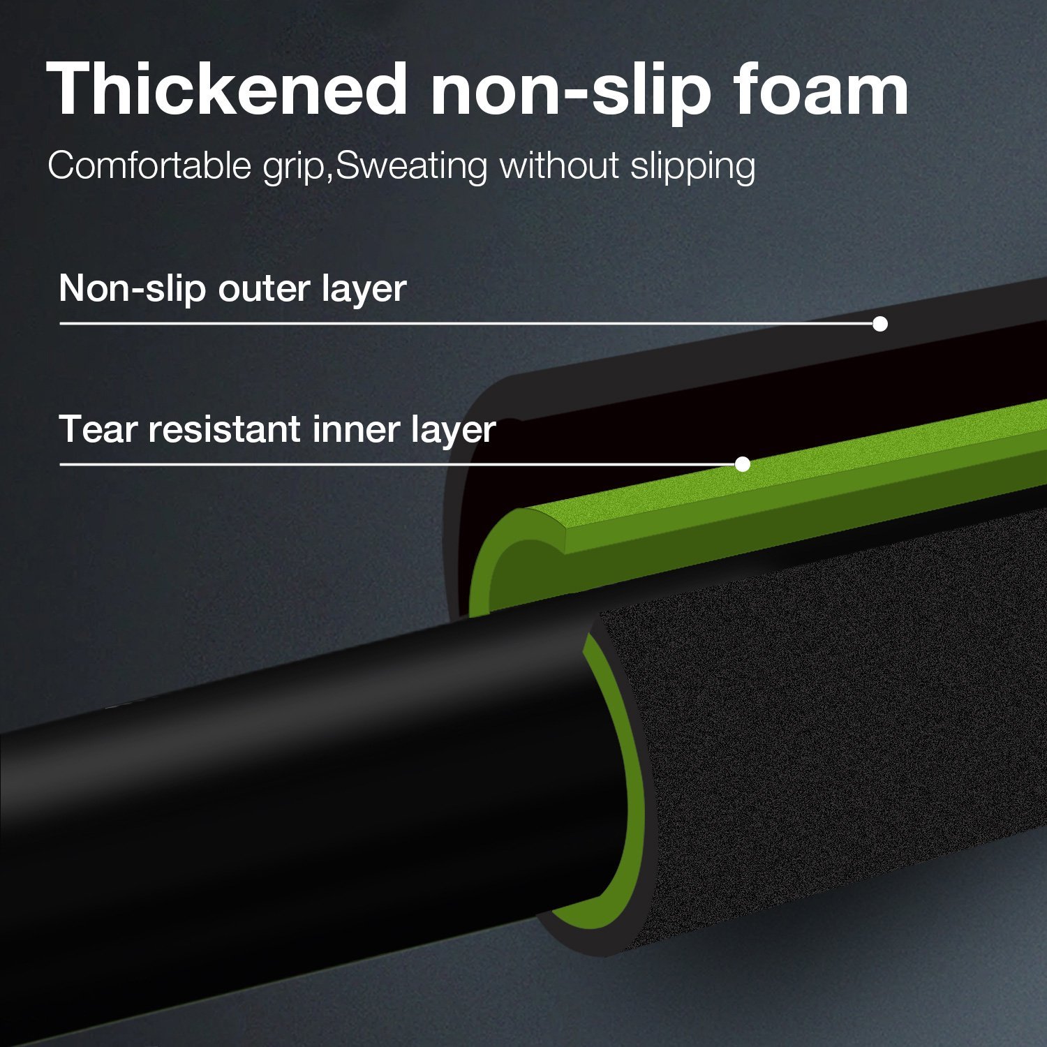 ديلي عصا جداريه لتمرين الثابت - طول قابل للتعديل 90-140 سم - رمادي - ER063-GR