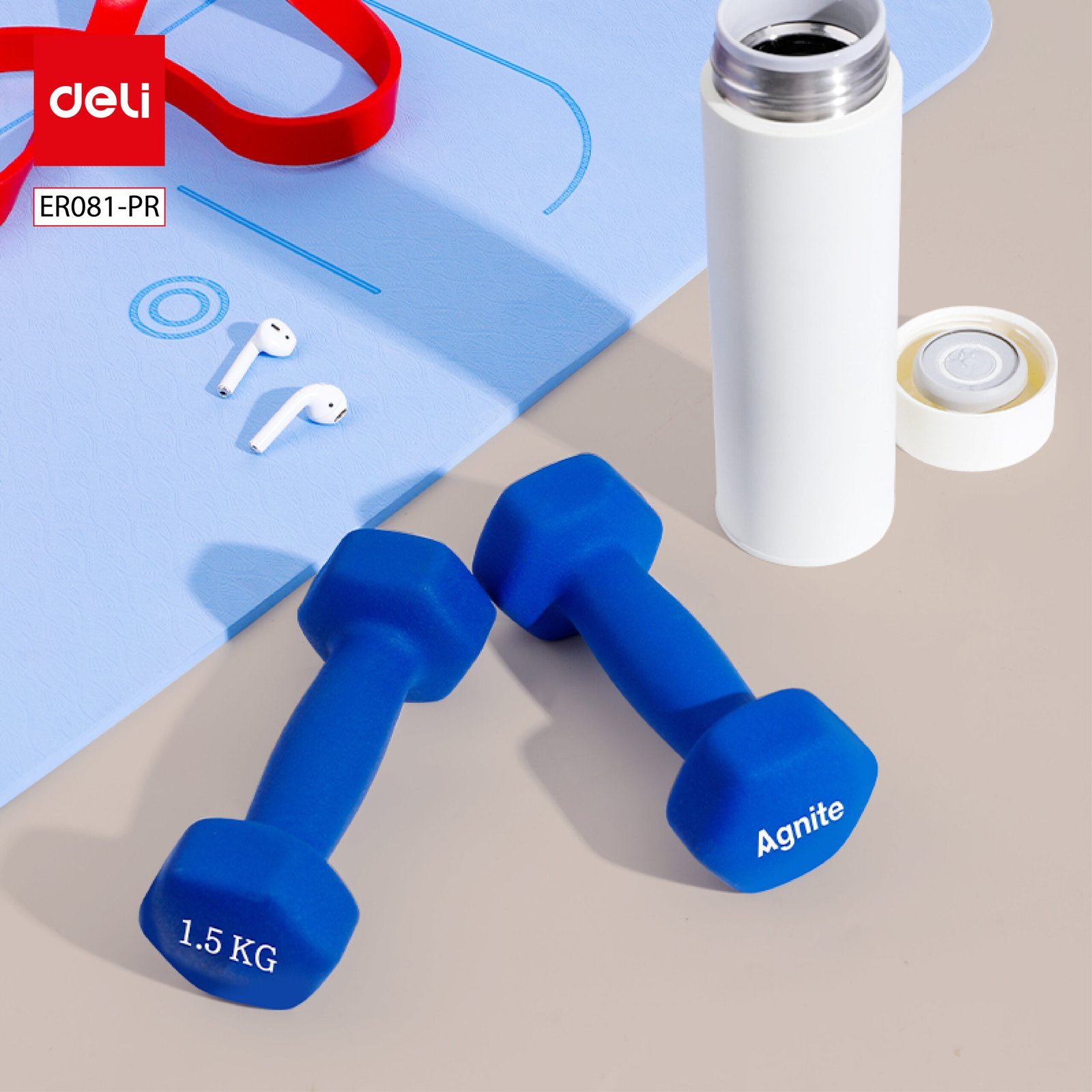 ديلي أثقال مطاطية - خفيفة الوزن ومتينة - حجم 1 كيلو غرام - بنفسجي - ER081-PR