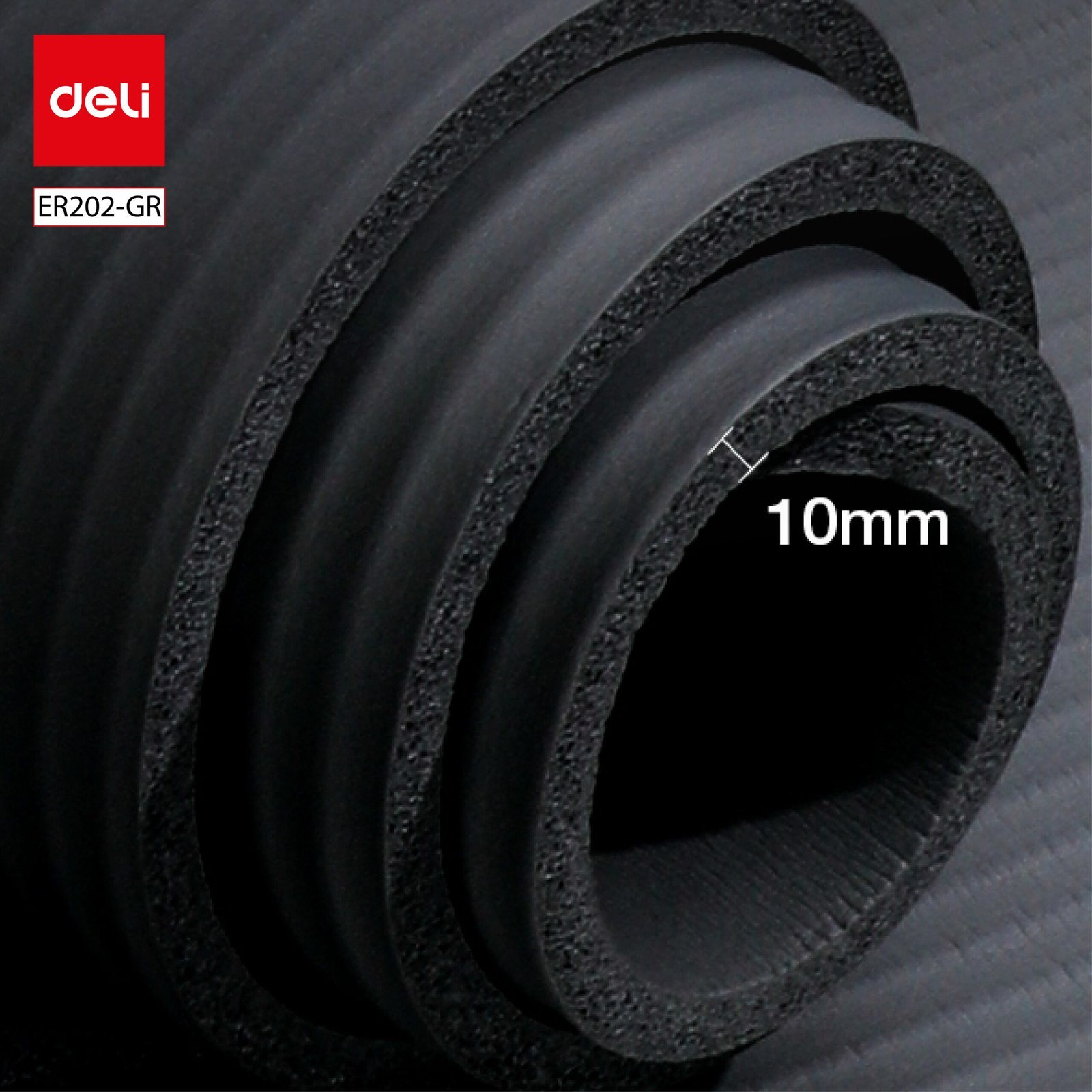 ديلي سجادة اليوجا - مضادة للانزلاق - ناعمة ومريحة مع خاصية امتصاص الصدمات - مقاس 181*61*1سم - رمادي - ER202-GR