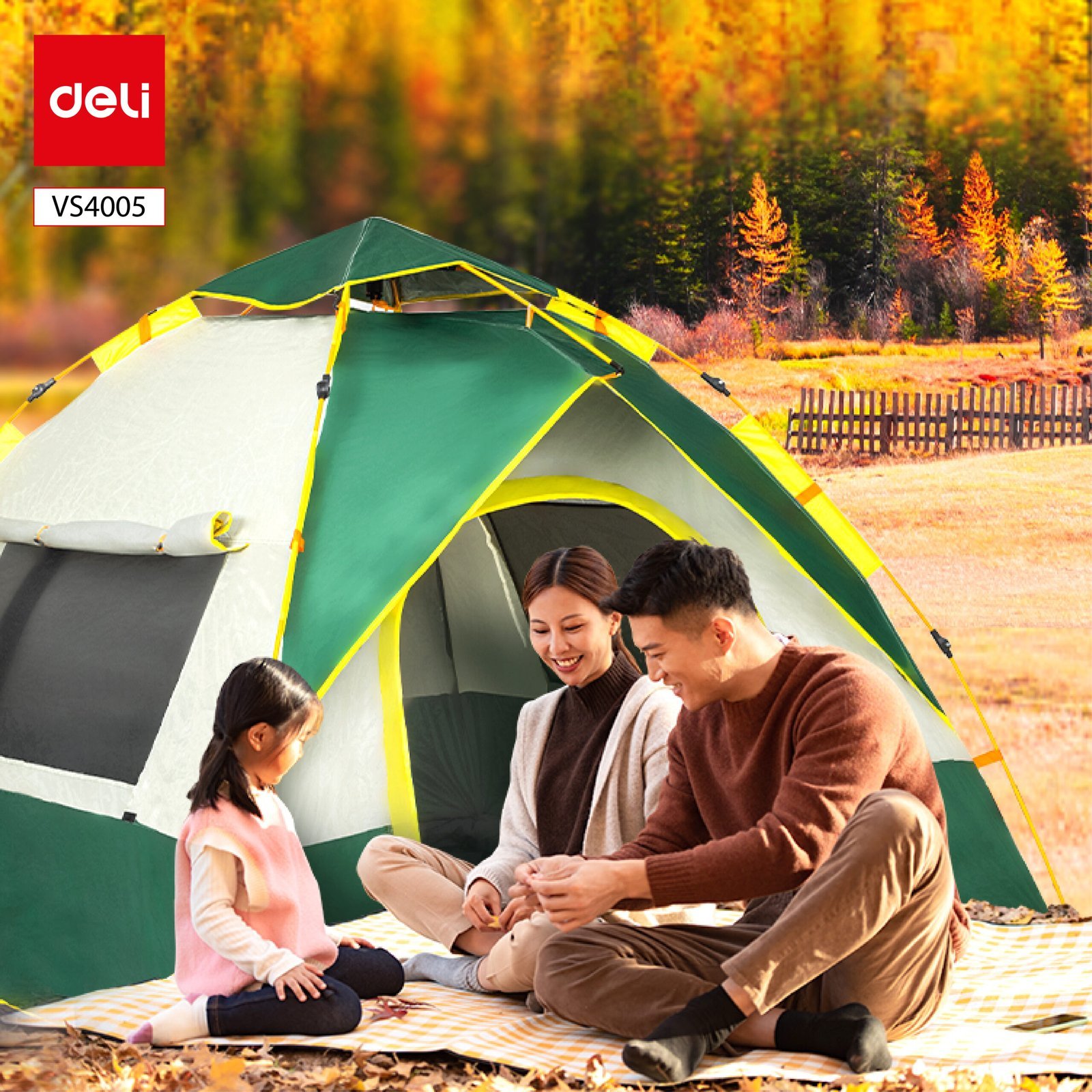 ديلي خيمة تخييم أوتوماتيكية - 220*190*130 (سم) - ألوان مختلفة - VS4005