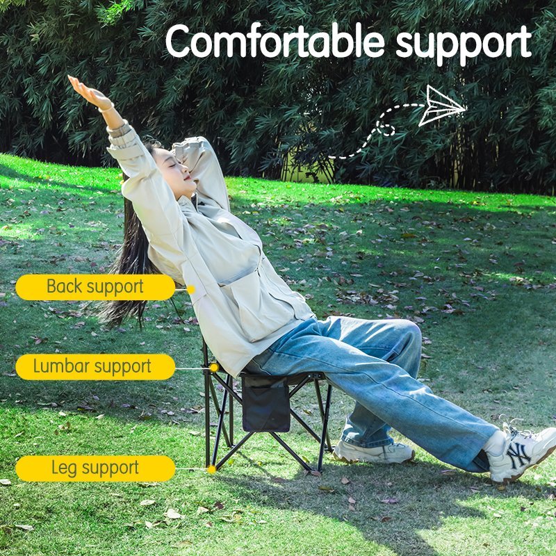 VS4108-BK (3) ديلي كرسي تخييم قابل للطي - حجم : 60*36*36(سم) - أسود - VS4108-BK