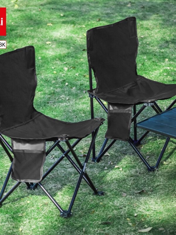 ديلي كرسي تخييم قابل للطي - حجم : 65*39*39 (سم) - أسود - VS4109-BK