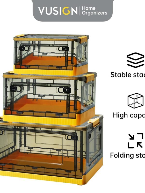ديلي سلة تخزين قابلة للطي - صغيرة الحجم - 39.7*29.3*24.5 سم - أصفر - VS486-YL