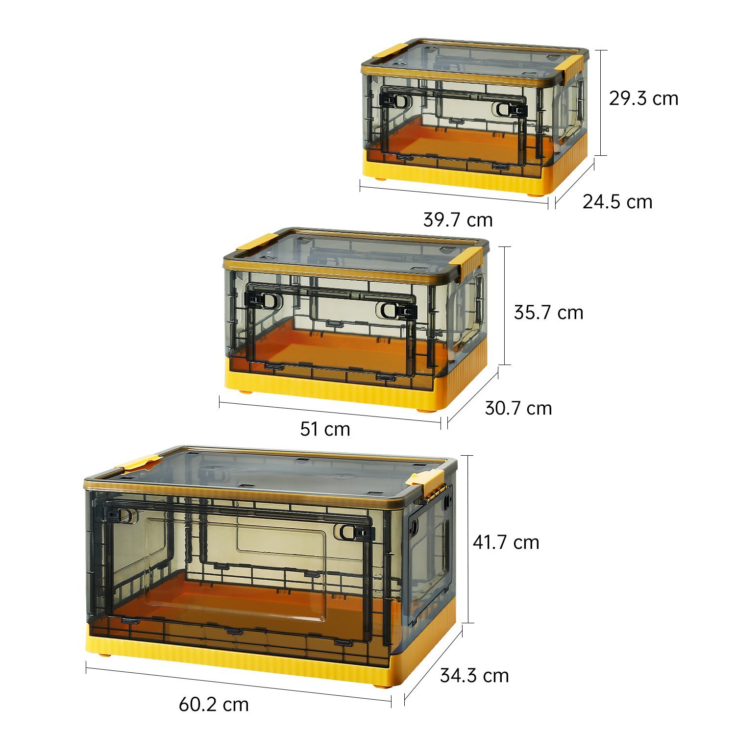 ديلي سلة تخزين قابلة للطي - صغيرة الحجم - 39.7*29.3*24.5 سم - أصفر - VS486-YL