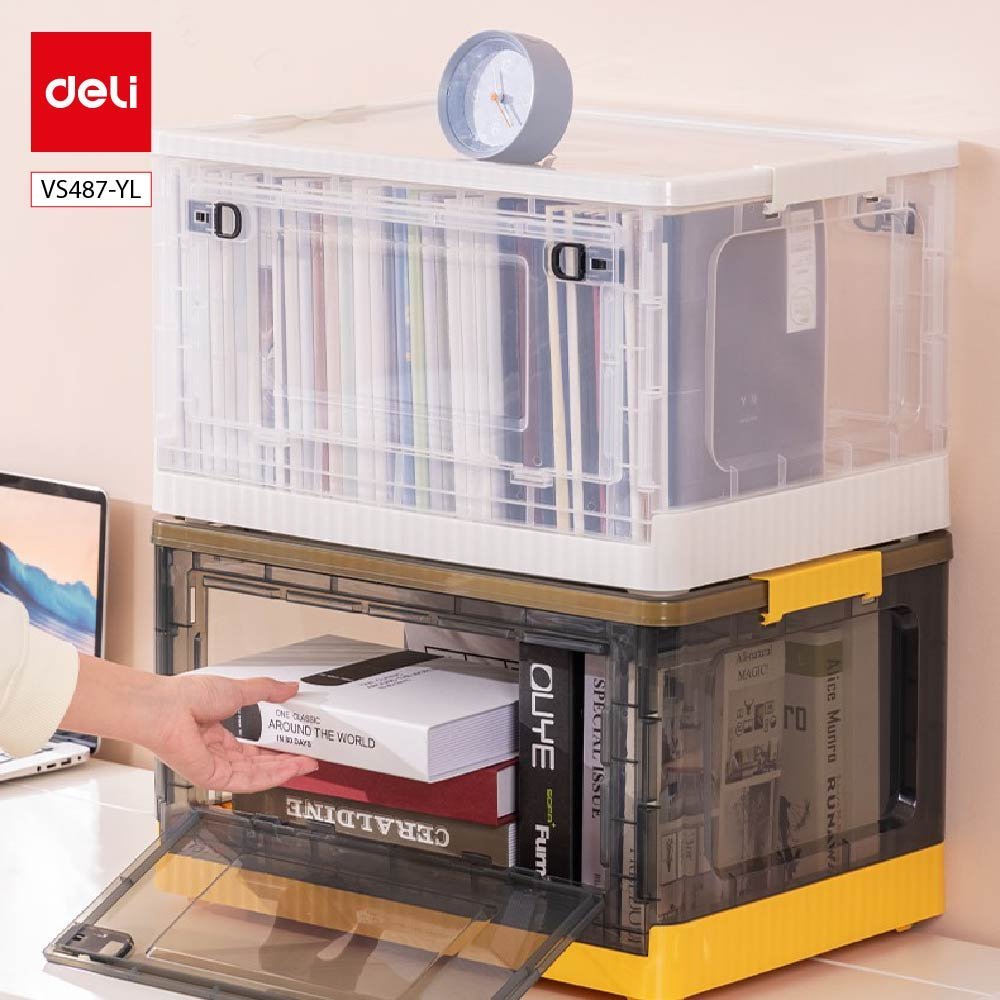 ديلي سلة تخزين قابلة للطي - متوسطة الحجم - 51*35.7*30.7 سم - أصفر - VS487-YL