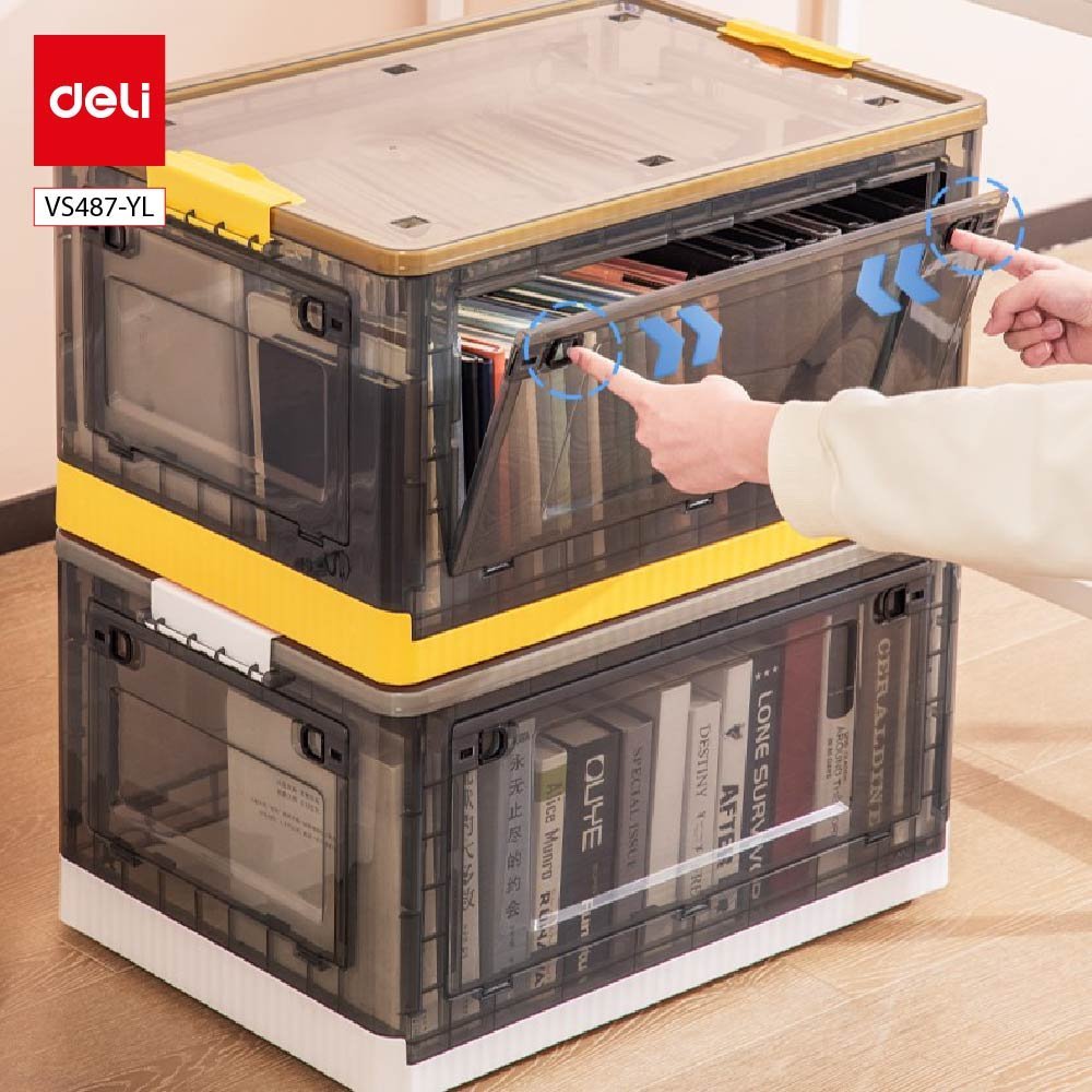 ديلي سلة تخزين قابلة للطي - متوسطة الحجم - 51*35.7*30.7 سم - أصفر - VS487-YL