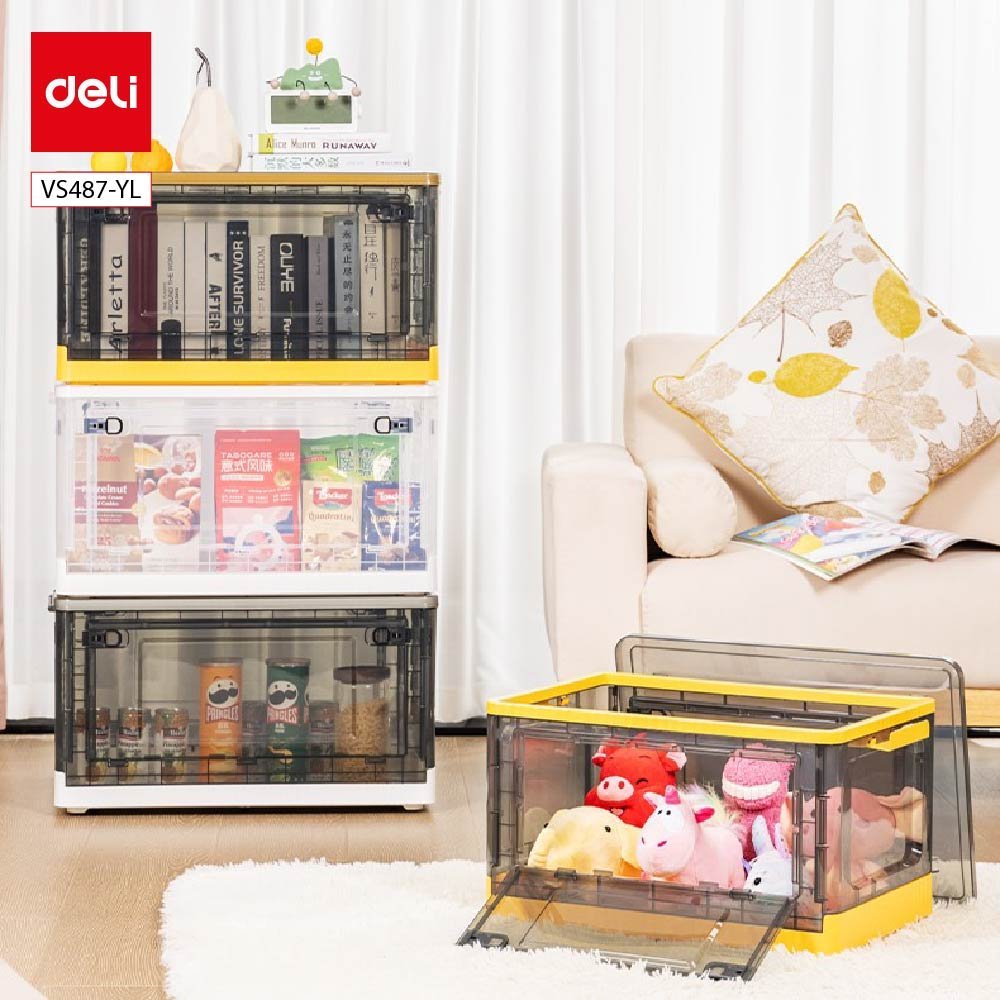 ديلي سلة تخزين قابلة للطي - متوسطة الحجم - 51*35.7*30.7 سم - أصفر - VS487-YL