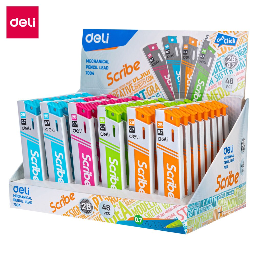 ديلي غيار قلم رصاص كباس 0.7 مم - B2 - علبة 20 غيار - طول 6 سم E7004