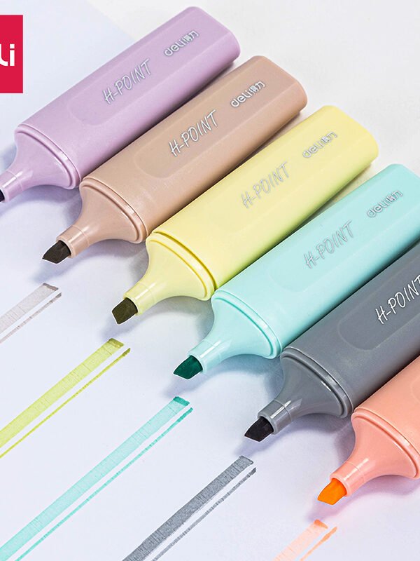 ديلي قلم تأشير - 6 أقلام - بدن ملون - ألوان مختلفة - S616