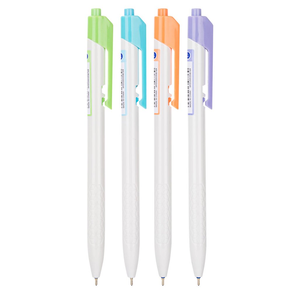 ديلي قلم حبر جاف كباس _ 0.7 مم _ بدن أبيض علاقة ألوان _أزرق _ EQ03236