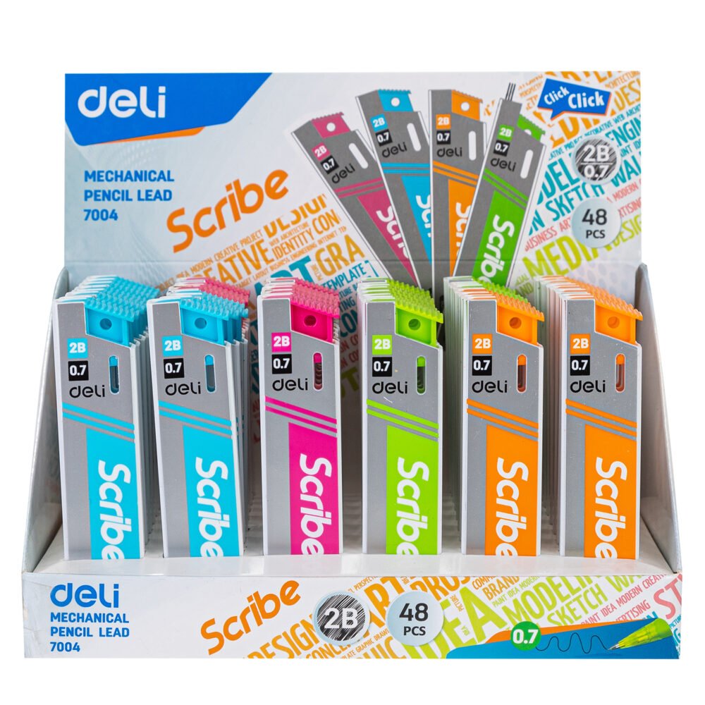 ديلي غيار قلم رصاص كباس 0.7 مم - B2 - علبة 20 غيار - طول 6 سم E7004