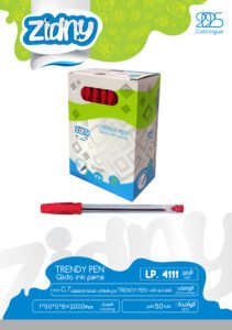 زدني قلم حبر جاف أحمر - TRENDY PEN LP.4111
