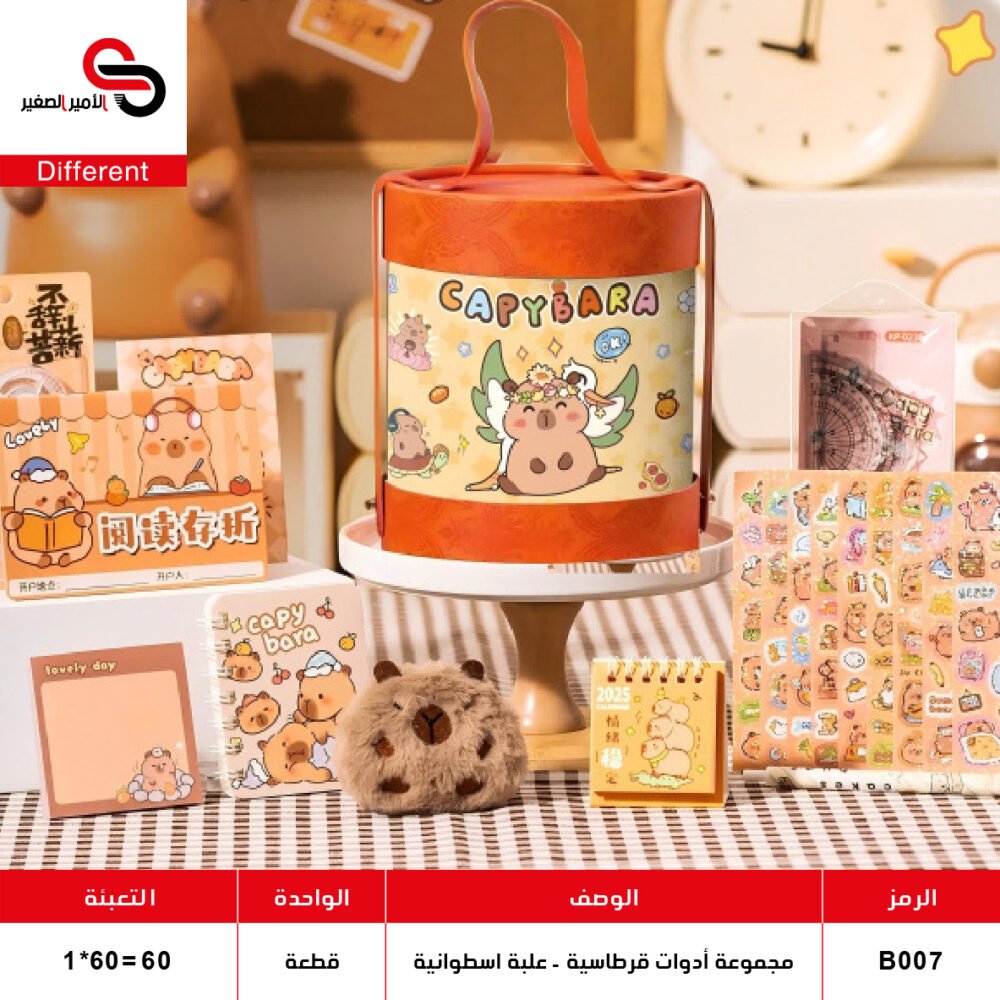 مجموعة أدوات قرطاسية - علبة اسطوانية B007 -5